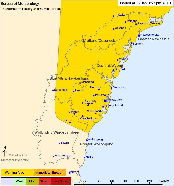 Bureau of Meteorology thunderstorm history and forecast