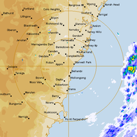Live Wollongong Weather Radar - 128km - Rain Rate