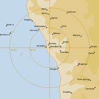 Live Geraldton Weather Radar - 128km - Rain Rate
