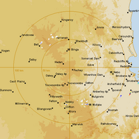 Live Toowoomba Weather Radar - 128km - Rain Rate