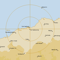 Live Port Hedland Weather Radar - 128km - Rain Rate