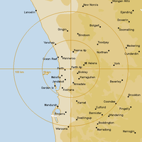 Live Perth Airport Weather Radar - 128km - Rain Rate
