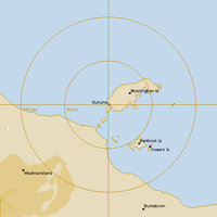 Live Mornington Island Weather Radar - 128km - Rain Rate