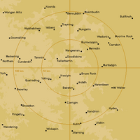 Live South Doodlakine Weather Radar - 128km - Rain Rate