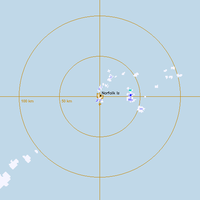 Live Norfolk Island Weather Radar - 128km - Rain Rate