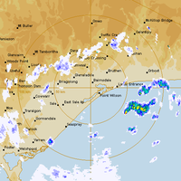 Live Bairnsdale Weather Radar - 128km - Rain Rate