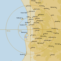 Live Perth Weather Radar - 128km - Rain Rate