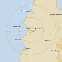 Live Weipa Weather Radar - 128km - Rain Rate