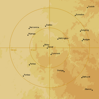 Live Yeoval Weather Radar - 128km - Rain Rate