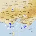 Live Melbourne Weather Radar - 256km - Rain Rate