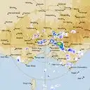 Live Melbourne Weather Radar - 256km - Rain Rate