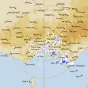 Live Melbourne Weather Radar - 256km - Rain Rate