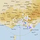 Live Melbourne Weather Radar - 256km - Rain Rate