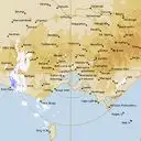 Live Melbourne Weather Radar - 256km - Rain Rate