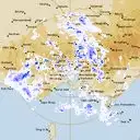Live Melbourne Weather Radar - 256km - Rain Rate