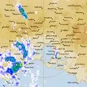 Live Melbourne Weather Radar - 128km - Rain Rate