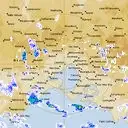 Live Melbourne Weather Radar - 128km - Rain Rate