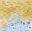 Live Melbourne Weather Radar - 128km - Rain Rate