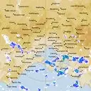 Live Melbourne Weather Radar - 128km - Rain Rate