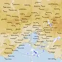 Live Melbourne Weather Radar - 128km - Rain Rate