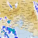 Live Melbourne Weather Radar - 128km - Rain Rate