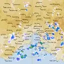 Live Melbourne Weather Radar - 128km - Rain Rate