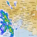 Live Melbourne Weather Radar - 128km - Rain Rate
