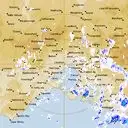 Live Melbourne Weather Radar - 128km - Rain Rate