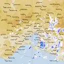 Live Melbourne Weather Radar - 128km - Rain Rate