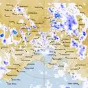 Live Melbourne Weather Radar - 128km - Rain Rate