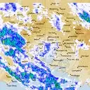 Live Melbourne Weather Radar - 128km - Rain Rate