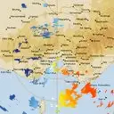 Live Melbourne Weather Radar - 128km - Doppler Wind