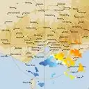 Live Melbourne Weather Radar - 128km - Doppler Wind