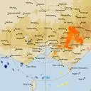 Live Melbourne Weather Radar - 128km - Doppler Wind