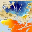 Live Melbourne Weather Radar - 128km - Doppler Wind