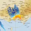 Live Melbourne Weather Radar - 128km - Doppler Wind