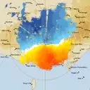 Live Melbourne Weather Radar - 128km - Doppler Wind