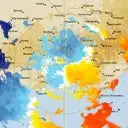 Live Melbourne Weather Radar - 128km - Doppler Wind