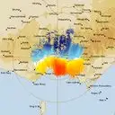 Live Melbourne Weather Radar - 128km - Doppler Wind
