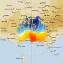 Live Melbourne Weather Radar - 128km - Doppler Wind