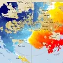 Live Melbourne Weather Radar - 128km - Doppler Wind