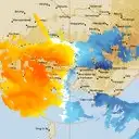Live Melbourne Weather Radar - 128km - Doppler Wind