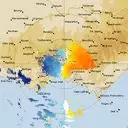 Live Melbourne Weather Radar - 128km - Doppler Wind