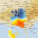 Live Melbourne Weather Radar - 128km - Doppler Wind