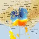 Live Melbourne Weather Radar - 128km - Doppler Wind