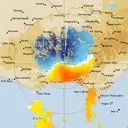 Live Melbourne Weather Radar - 128km - Doppler Wind