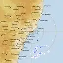 Live Newcastle Weather Radar - 256km - Rain Rate