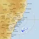 Live Newcastle Weather Radar - 256km - Rain Rate