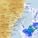 Live Newcastle Weather Radar - 256km - Rain Rate
