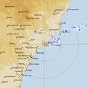 Live Newcastle Weather Radar - 128km - Rain Rate